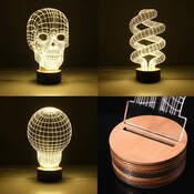 3D-LED-Lampe In Mehreren Modellen