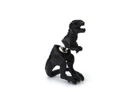 Schwarz-Ohrring-3D Dinosaurier Unisex