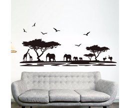 PVC-Wand-Aufkleber Schwarzer Elefant 60 X 90 Cm