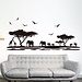 PVC-Wand-Aufkleber Schwarzer Elefant 60 X 90 Cm
