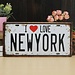 Vintage I-Liebe New York Kfz-Platten-Metall