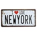 Vintage I-Liebe New York Kfz-Platten-Metall