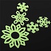 Glow-In-The-Dark Snowflake Aufkleber 12 Stück