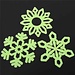 Glow-In-The-Dark Snowflake Aufkleber 12 Stück
