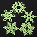 Glow-In-The-Dark Snowflake Aufkleber 12 Stück
