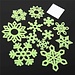 Glow-In-The-Dark Snowflake Aufkleber 12 Stück