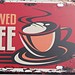 Metall Werbung Kaffee