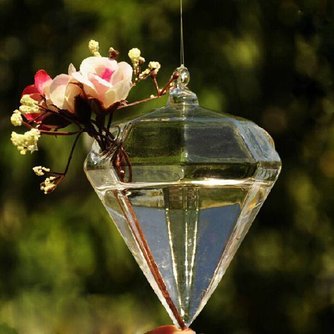 Hängender GlasVase Diamant-Form