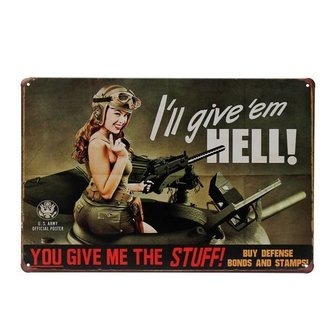 Tin Plate "Female Soldier"