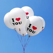 Weiße Luftballons Ich Liebe Dich 100Pieces