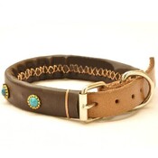 Leder Hundehalsband Mit Diamanten