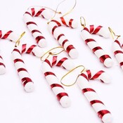 Zuckerstange-Weihnachtsdekoration Kunststoff-10Pcs