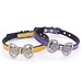 Hundehalsband Strass Spitze Leder