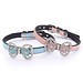 Hundehalsband Strass Spitze Leder