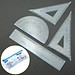 Dreieck Lineal Winkelmesser Schule Set 4 Stück
