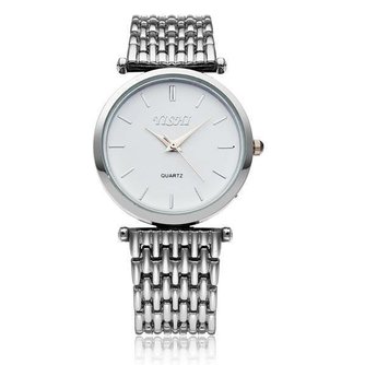 Bewusstsein Stilvolle Silber-Armbanduhr-Edelstahl