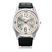 Modische Quarz-Männer Mit Lederband Beobachten