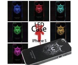 Abdeckung Mit Schädel-LED-Licht Für IPhone 5 5S