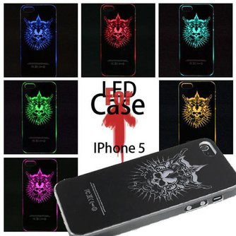 Abdeckung Mit Schädel-LED-Licht Für IPhone 5 5S