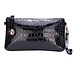 Leder-Handtasche Aus Schwarzem Lackleder Crocodile Print