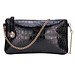 Leder-Handtasche Aus Schwarzem Lackleder Crocodile Print