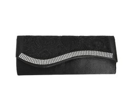 Hülle Tasche Clutch Bag Satin Crystals