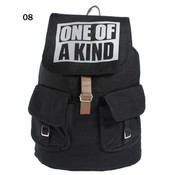 Schwarz Canvas Rucksack