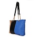 Große Schultertasche Damen 3-Color Patchwork