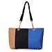 Große Schultertasche Damen 3-Color Patchwork
