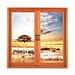 Wand-Aufkleber-Kunst-Fenster-Afrika