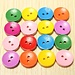 Holz Buttons Farbige