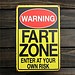 Metall Fart Zone Platte