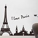 Aufkleber Mit Paris Skyline