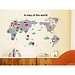 Dekorative Weltkarte Wandtattoo