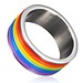Regenbogen-Ring 9 Mm Breites Titanium