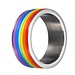 Regenbogen-Ring 9 Mm Breites Titanium