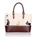 Brown-Weiß Damen-Handtaschen Mit Katze Oder Kaninchen-Muster