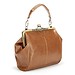 Brown PU-Leder-Handtasche Mit Eleganter Schnappverschluss