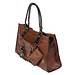 Tufted Brown PU-Leder-Handtasche