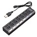 7 Port USB 2.0 Hub Mit On / Off-Taste