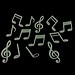 Wandaufkleber Musical Notes Glow In The Dark 15 Stück