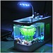 Mini-USB-Aquarium Mit LED-Lampe, Speicherabteil, Uhr Und Kalender