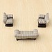 Gestreiftes Sofa 1:25 Skala