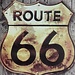 Route 66 Vintage-Metall-Wandplatte