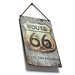 Route 66 Vintage-Metall-Wandplatte