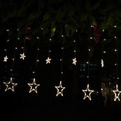 LED-Stern-Vorhang Als Dekoration Für Weihnachten Oder Hochzeit