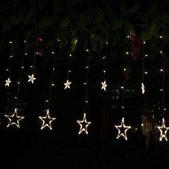 LED-Stern-Vorhang Als Dekoration Für Weihnachten Oder Hochzeit