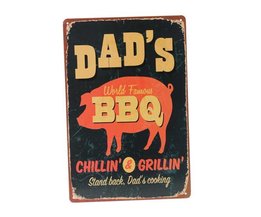 Metall Vintage Poster BBQ