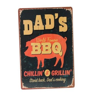 Metall Vintage Poster BBQ