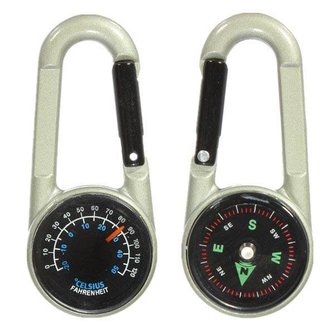 Mini-Kompass Und Thermometer Keychain